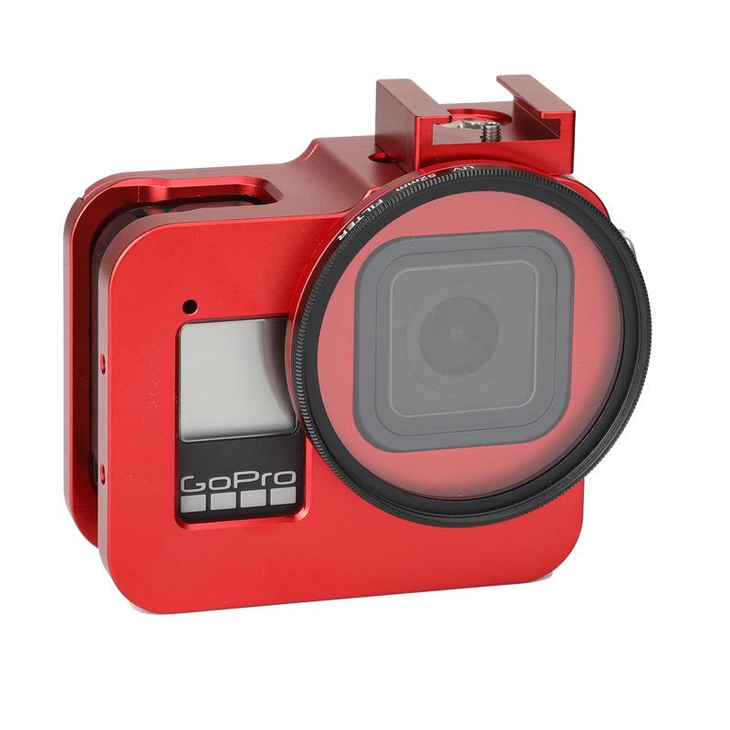 Защитный корпус из алюминиевого сплава для GoPro Hero 8 Black Металлический корпус Рамка Клетка + УФ-фильтр для аксессуаров камеры Go Pro 8
