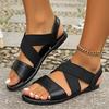 Summer New Women's Flat Roman Sandals with Non-slip Rubber Sole Sandals Women's Mujer Beach Shoes Plus Size 42