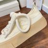 Студенческая парусиновая обувь в гонконгском стиле, женские маленькие белые туфли на толстой подошве, модная и универсальная летняя повседневная обувь