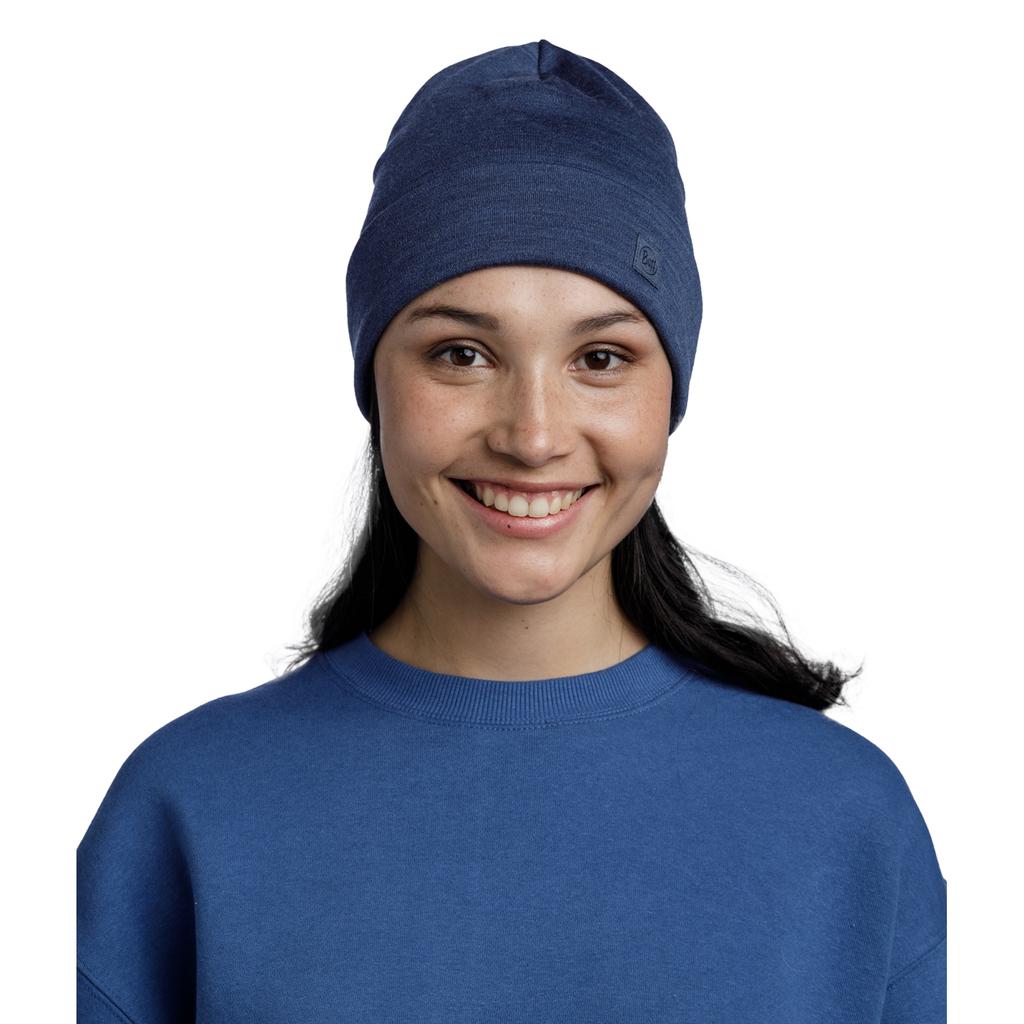 BUFF Merino Heavyweight Beanie, Unisex Navy Cap