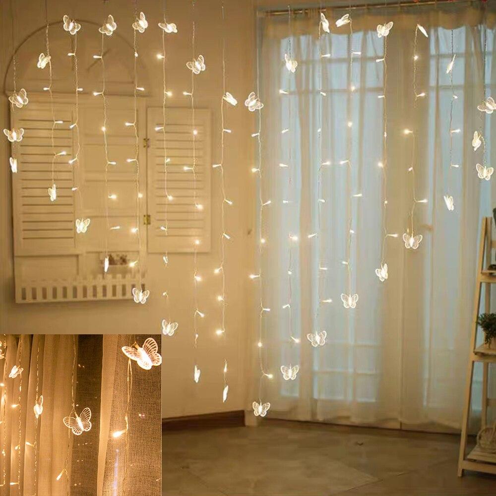 ABXMAS 2x1,5 м светодиодный занавес в форме сердца с вилкой европейского стандарта, сказочный свет, гирлянда для спальни, свадьбы, дома, декоративные праздничные огни, рождественские огни