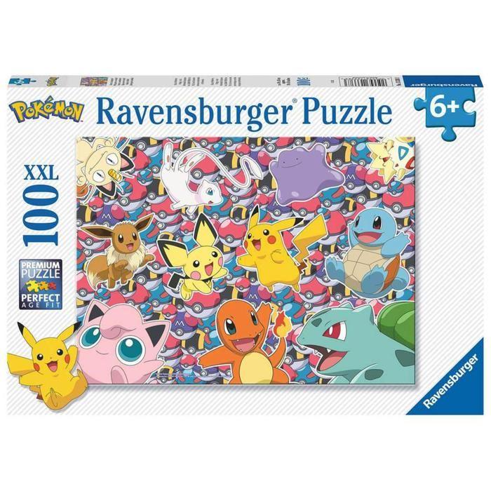 Puzzle 100 pièces XXL : Pokémon : Prêt pour la bataille !