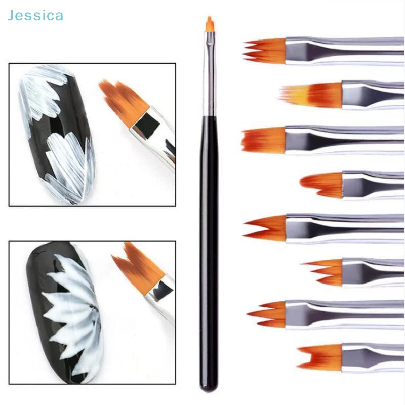 8Pcsset Nail Art Petals Painting Pen Painting Drawing For Manicure Design Gel Brush Nail Art Brush