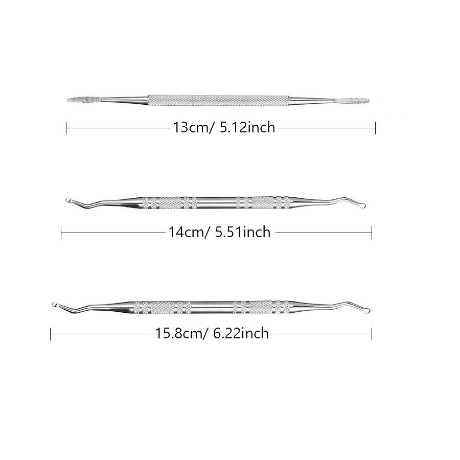 Набор инструментов для коррекции вросшего ногтя, 3 шт., двусторонние пилочки для ногтей из нержавеющей стали, уход за паронихией, инструменты для чистки ног