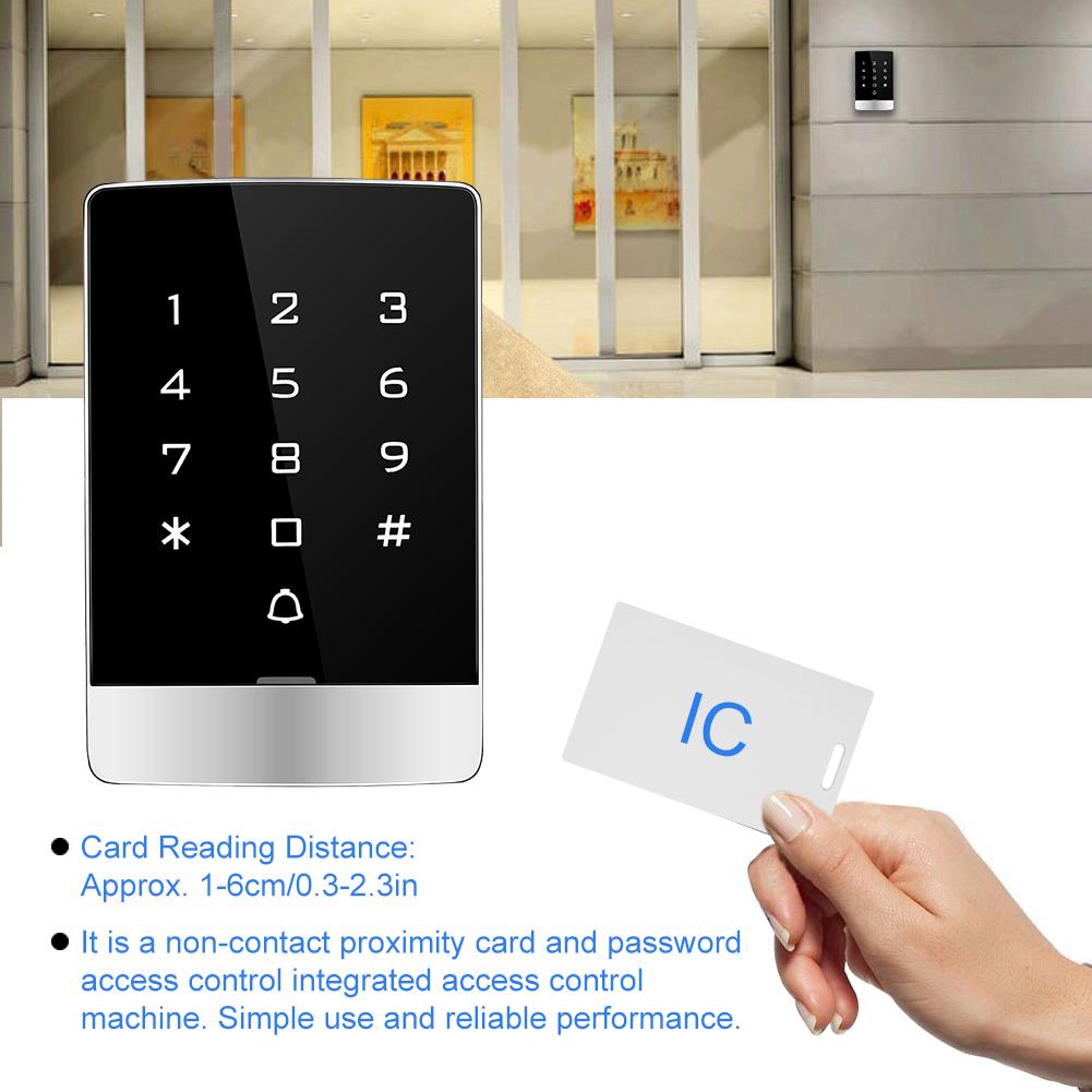 T9-W Touch Button Waterproof Metal Card Office Door Access Control Machine SystemIC