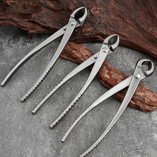 Инструмент для бонсай из нержавеющей стали Вогнутый резак Резак для почек Кусачки для проволоки Плоскогубцы для джина Расщепитель ствола Ножницы для бонсай Сверхпрочный инструмент для обрезки и ухода за садом