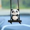 Автомобильная подвеска в виде панды, соответствующие цветам, качели, хорошая детализация, цветостойкий подвесной орнамент для автомобиля, подвесной кулон с зеркалом в виде животного, аксессуары для салона автомобиля