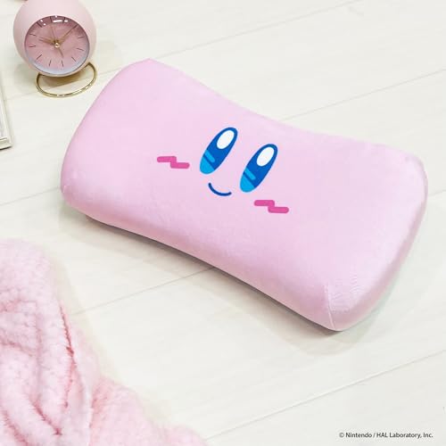 Подушка для поясницы из пенополиуретана с эффектом памяти MORIPiLO Kirby (Мини-подушка для отдыха) Мягкая и приятная на ощупь, плюшевая игрушка, подушка для сна. (Сладких снов, розовый), 16x33x8см, Ch
