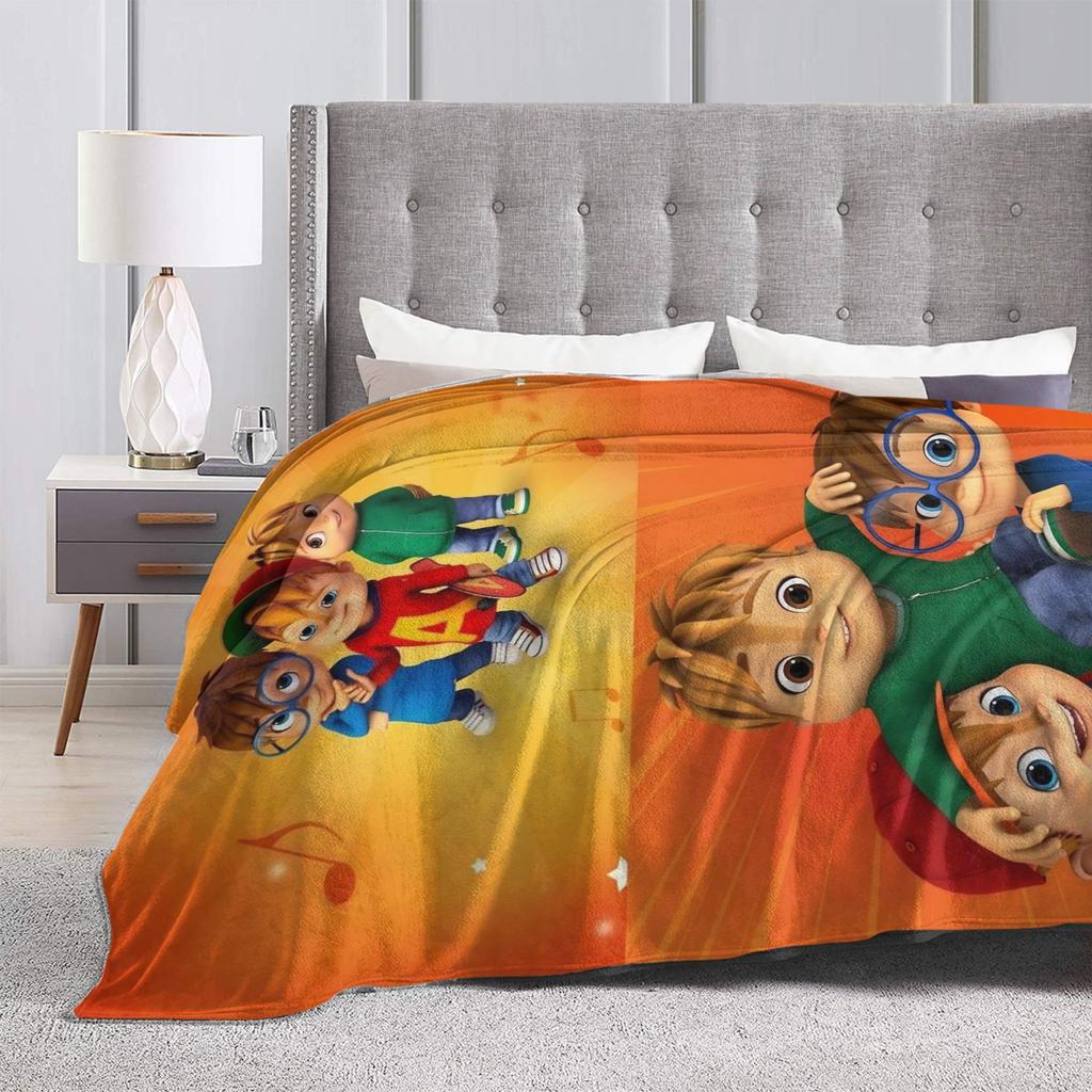 Alvin and the Chipmunks Accessories Blanket Lightweight Thin Flannel Throw Blanket Cozy Quilt