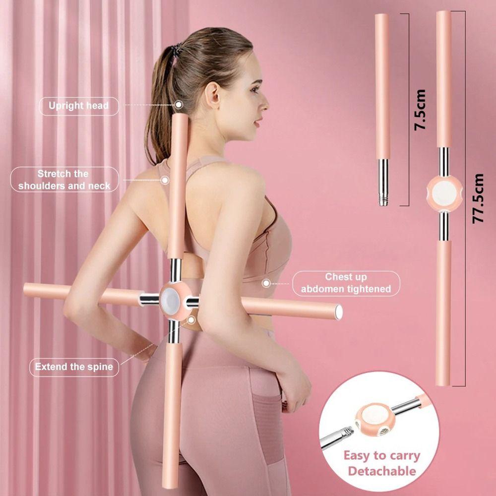 Adjustable Yoga Pole Removable Back Posture Gym Home Sports Equipment Cross Open Back