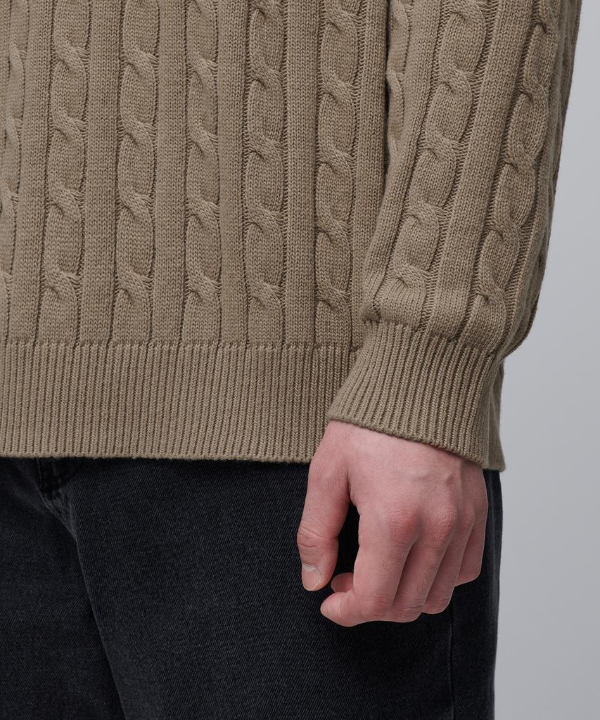 MUSINSA STANDARD Cable Crew Neck Knit [Beige]