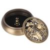 Brass Incense Burner Alloy Metal Stick with Lid Buddhist Supplies Round Bottom Stove