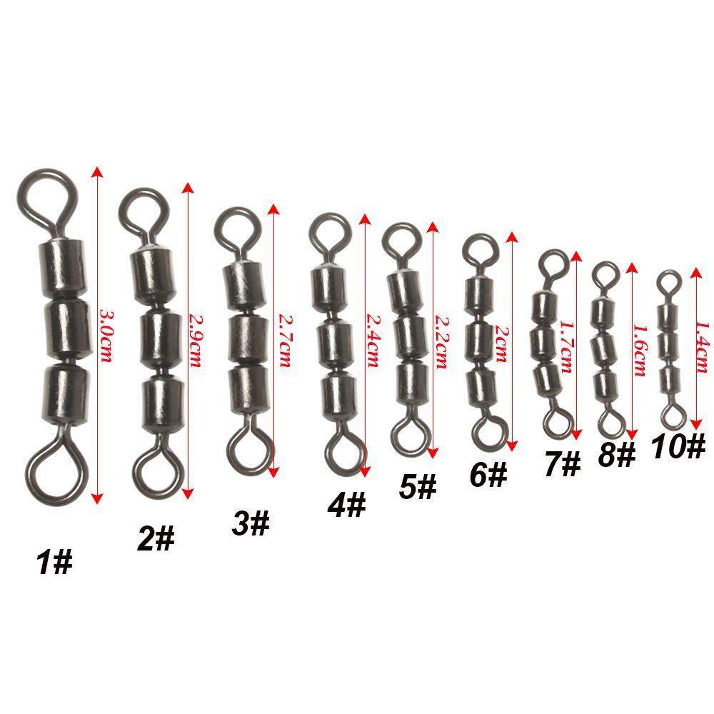 Портативные легкие коррозионно-стойкие подшипниковые качения с тройным быстроразъемным соединением безопасные рыболовные вертлюги