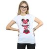 Disney Womens/Ladies Minnie Mouse Bow Eyes Cotton T-Shirt