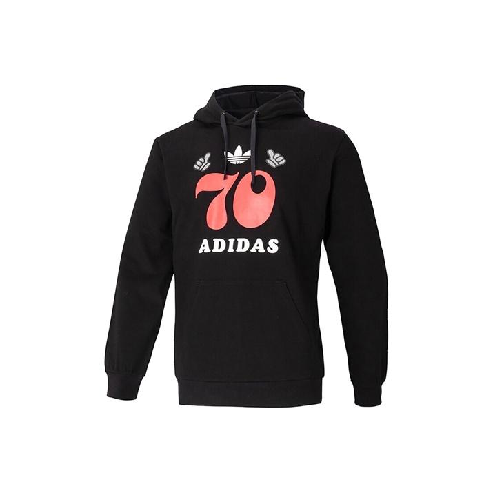 adidas Толстовка с принтом трилистника Originals, мужские топы, черный FT5844