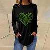 Women's Loose Round Neck Print Long Sleeve T-Shirt Top Pullover
