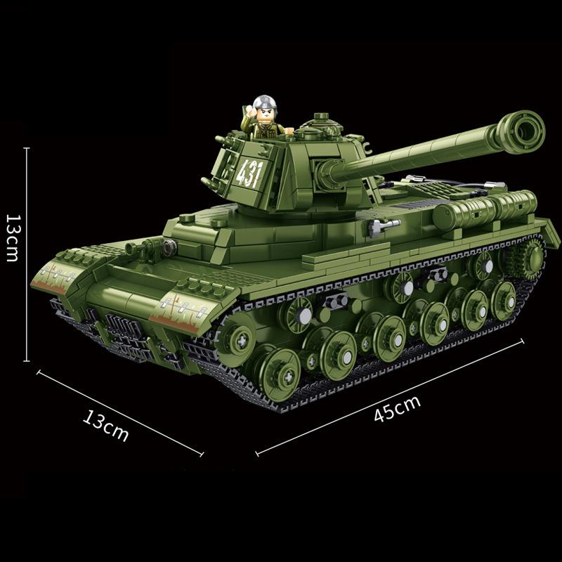 Cross-Compatible Lego WW2 Tiger T28 Heavy Battle Tank Fighter Building Blocks for Kids