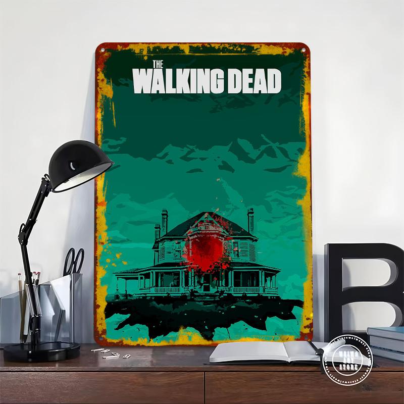 The Walking Dead House Tinplate Poster Customized Wall Art Vintage Retro Metal Signs for Home Decor Living Room Coffee Bar Items