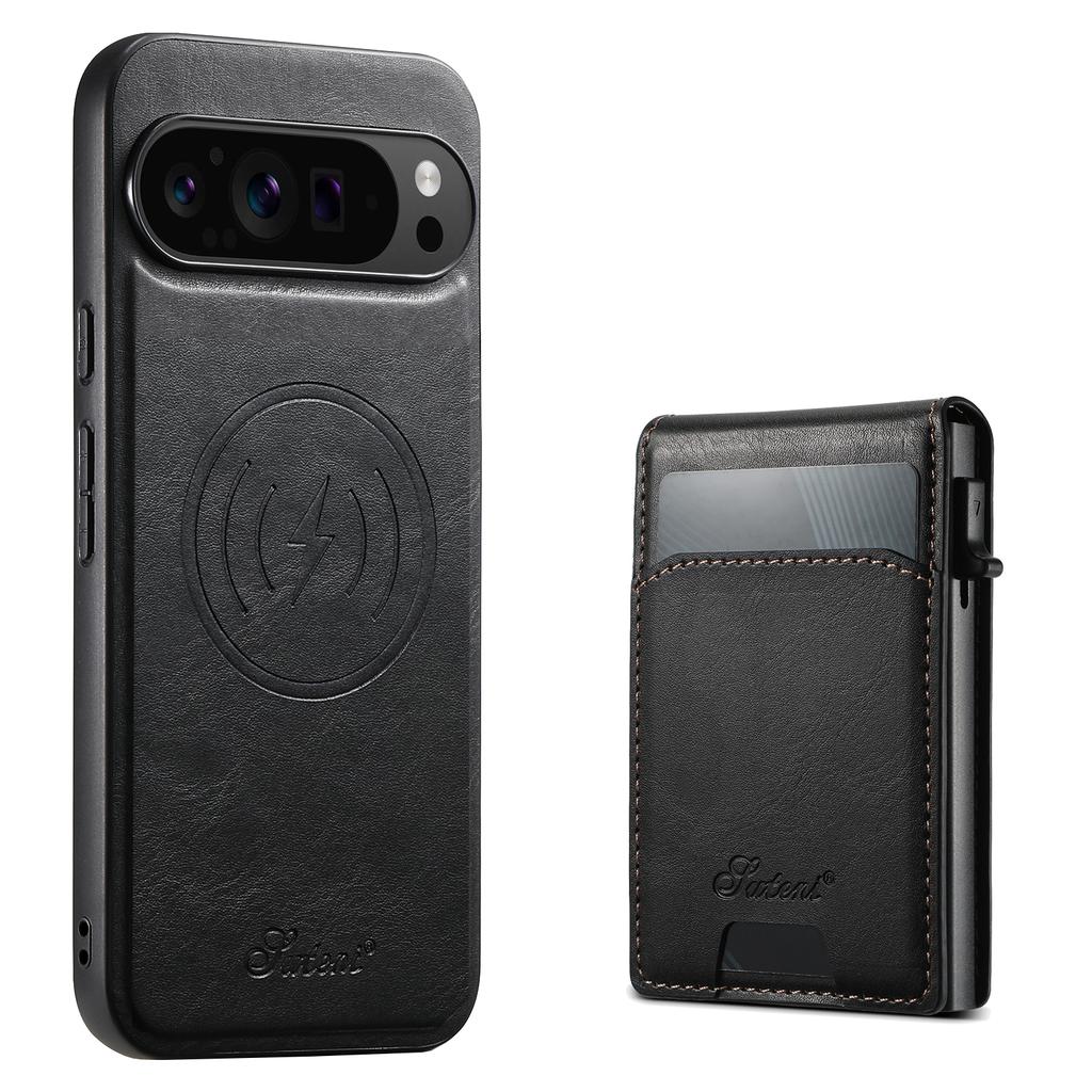Wireless Charging Leather Case for Google Pixel 11 Pro XL Pixel10 9 8 7 6 8A 7A 6A Detachable Wallet Card Holder Magnetic Cover