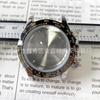 40mm Stainless Steel Quartz Watch Case with Ceramic Bezel for VK63/VK64 Movement