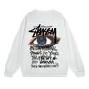 Unisex Streetwear Letter Print Fleece Cotton Sweatshirt Loose Fit Round Neck Long Sleeve Winter Daily Wear