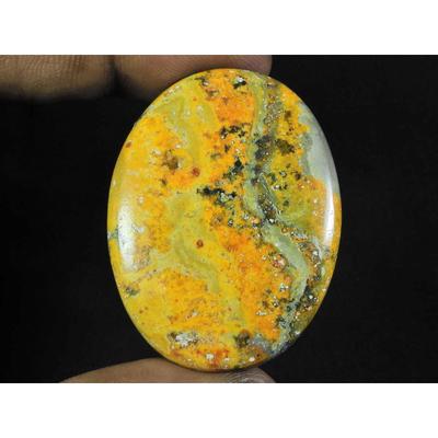 77Cts. Натуральный овальный кабошон из яшмы шмеля, рассыпной драгоценный камень 34X45X06 мм D-116