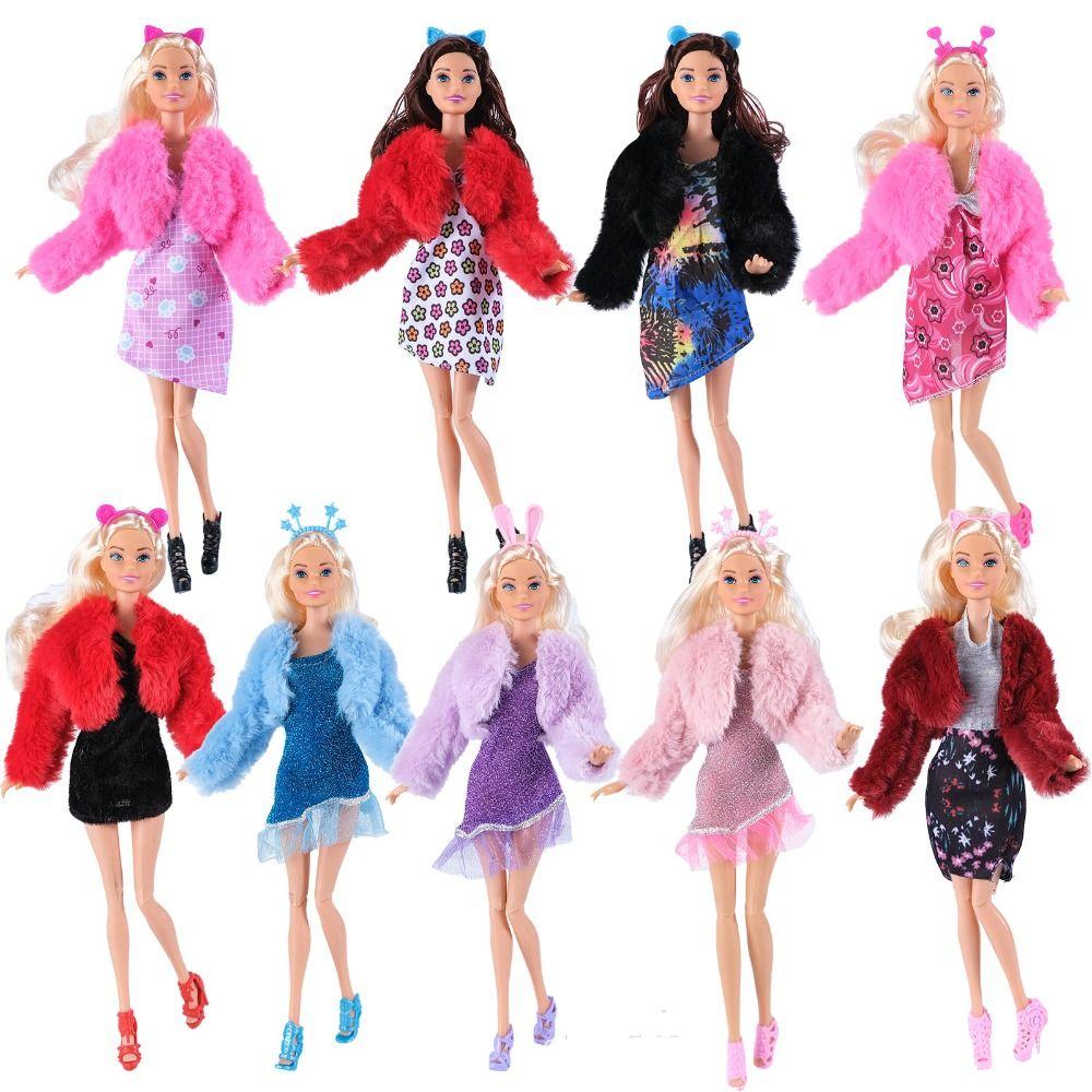 Повседневная одежда для куклы Элегантная одежда Элегантная меховая куртка для кукол BJD 1/6 30 см для кукол 11,5"