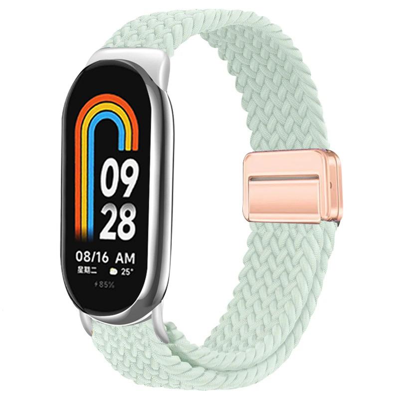 Для Xiaomi Mi Band 10 ремешок Аксессуары дышащий нейлон Магнитный плетеный Браслет ремень pulseira correas для Xiaomi Mi band 9 8