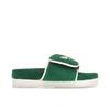 GG Platform Sandal Green Cotton Sponge Women Sneakers 702398-UU010-3171