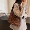 Retro Fashion Leopard Print Tote Bag Autumn and Winter New Fashion Leopard Print Shopping Bag Underarm Bag Simple Casual Shoulder Bag