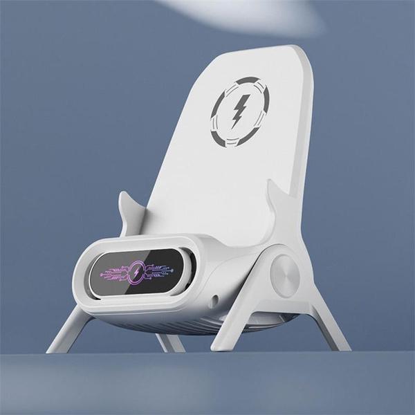 Беспроводная подставка для зарядного устройства для быстрой зарядки Мини-стул Беспроводное зарядное устройство Держатель для телефона Модернизированная док-станция для беспроводной зарядки для iPhone Samsung Huawei