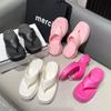 Fashion Thick Soled Sandals Women Girl Wearing Summer Luxury Sandals EVA Flip Flops Slides Women External Wear Beach Slippers
