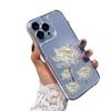 Силиконовый чехол White Lotus для iPhone 11/12/13/15 Pro Max с полной защитой и цветочным дизайном
