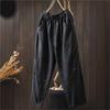 Women Solid Color Harem Pants Elastic Waist Loose Spring Trousers Patchwork Pockets Ankle-length Pants