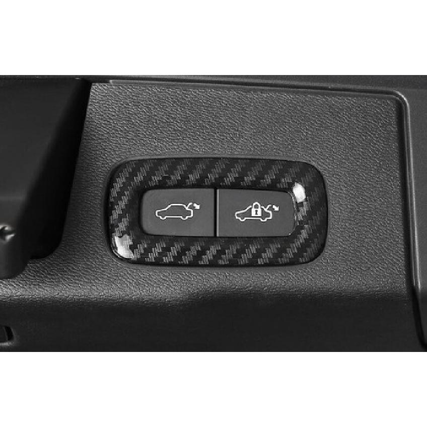 For Volvo S60 - ABS Carbon Fiber Tailgate Rear Door Switch Cover Trim