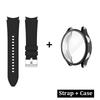 Чехол+Ремешок для Samsung Galaxy Watch 4/5/6/7 40мм 44мм Мягкий ТПУ Защита всего экрана Бампер Силиконовый Ремешок