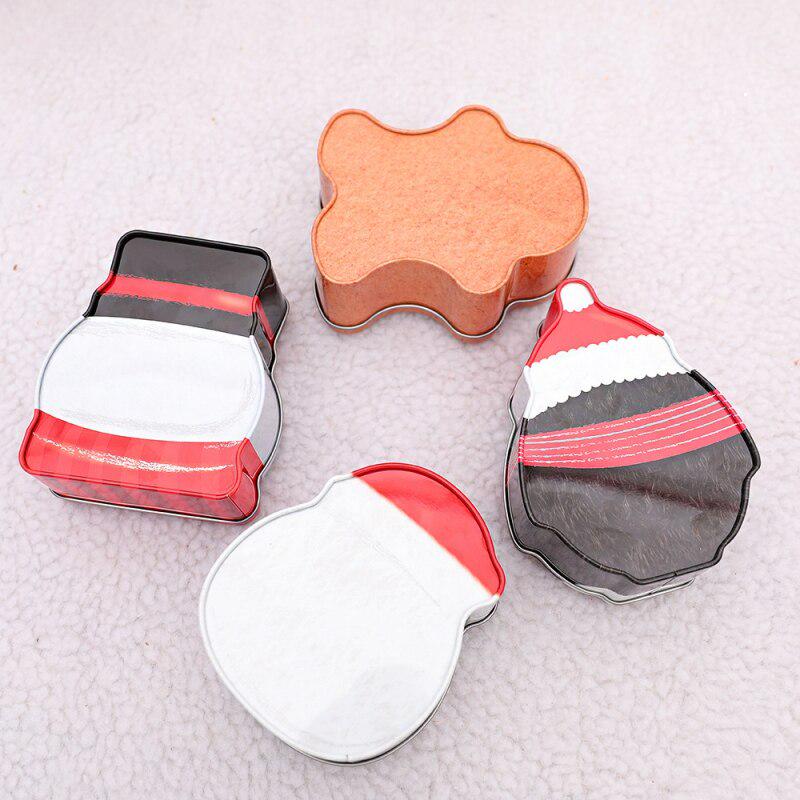 Рождественский мультфильм Конфетная банка Пингвин Санта-Клаус Снеговик Улыбающееся лицо Рождественская подарочная коробка для детей