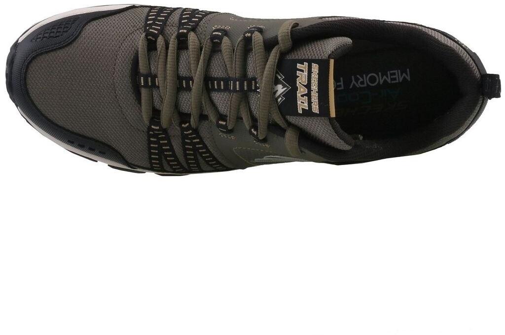 Кроссовки Skechers Escape Plan оливковая кожа/черный