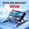 New Laptop Cooler Base Stand Foldable Laptop Cooling Pad Portable Adjustable Notebook Stand for 11-17.3 Inch with 2/4 Fans