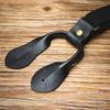 Y-Type Buttoned Suspenders Retro PU Leather Suspenders Simple Suspenders for Men  Suit