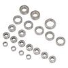 Комплект подшипников для радиоуправляемой машины, 21 шт., нержавеющая сталь, высокая точность вращения, полный комплект герметичных подшипников ступиц колес для радиоуправляемой машины
