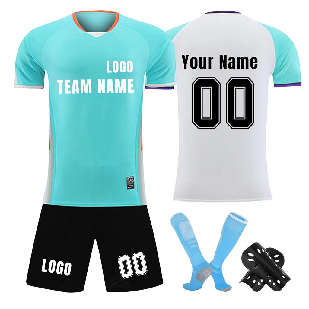 Personalised Shirts Kit Mens Girls With Name Number Custom Football Jerseys For Boys Training Suit
