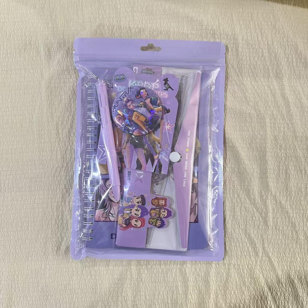 New K-pop Devil Hunter Elementary School Stationery Set - Practical Learning Supplies Educational Stationery Reward Gifts Access