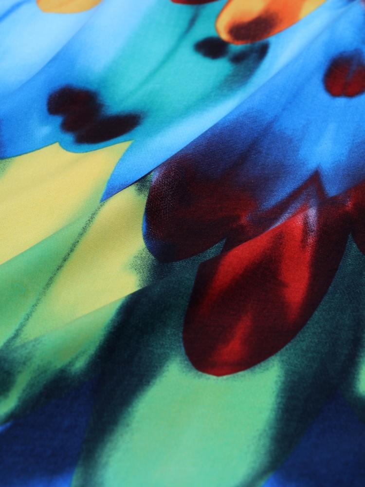 EDOLYNSA Лестный женский кафтан в богемном стиле, красочный халат, непринужденное платье больших размеров, платье Moo Moo, свежее платье, длинное платье для отпуска, наряд Q1594