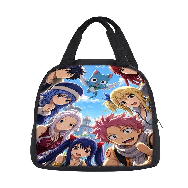 FAIRY TAIL Сумка для ланча Мультяшный Аниме Принт Студенческие Мальчики и Девочки Новый Стиль Легкая, Маленькая, Большая Вместимость, Универсальная