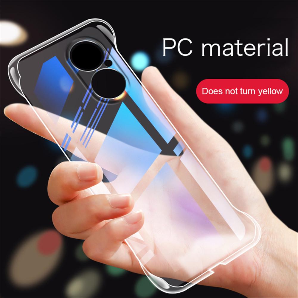 Тонкий прозрачный чехол без рамки для Huawei P20 P30 P40 P50 Honor 60 50 30 8X 9X Mate 40 Pro Ударопрочный бампер Ультратонкая жесткая поликарбонатная крышка