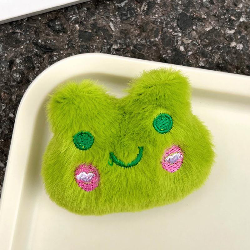Cute Cartoon Animal Brooches Frog Bear Rabbit Panda Chick Plush Doll Personality Bag Lapel Pin Clothes Decorative Accessories