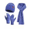 Christmas Hat, Scarf, Gloves, Water Cup Four-piece Set, Winter Velvet Warm Knitted Hat, New Year's Gift Box.