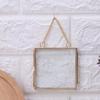 DIY Metal Photo Frame High Translucent Glass Photos Frame Folder Holder for Wall Mounted Feather Dried Flower Decoration