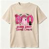 Boo Scare Away Breast Cancer Tee Breast Cancer Awareness Halloween Ghost Tops Pink Ribbon Support Shirt Cute October Cotton Tees